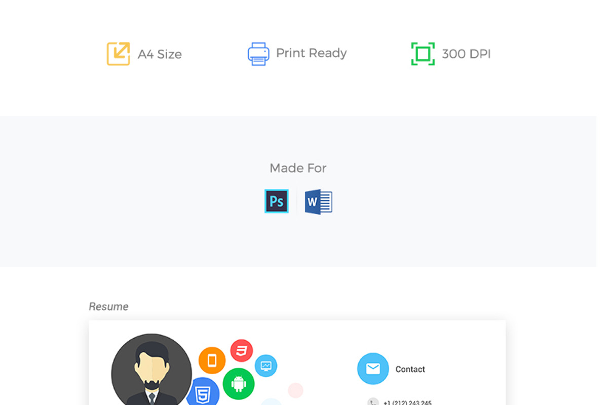 FlatX Resume, a Resume Template by UIMint (Photo 2 of 2)