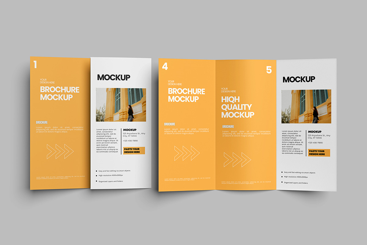 Trifold Brochure Mockup, an Advertising Mockup by SimpangGraphics (Photo 4 of 5)