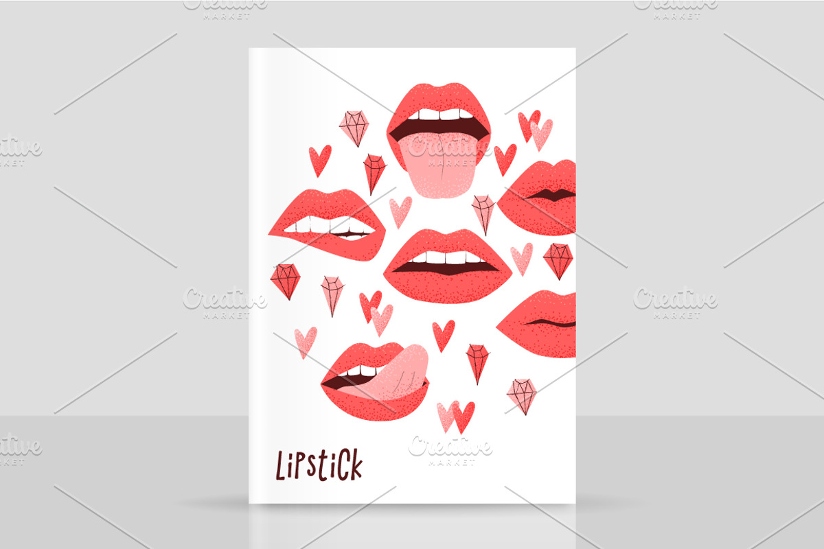 Lips vector set, a Graphic by Cute art (Photo 6 of 8)
