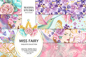 MISS FAIRY Digital Papers