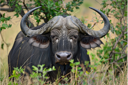 Majestic african buffalo in natural, an Animal Photo by Ylivdesign