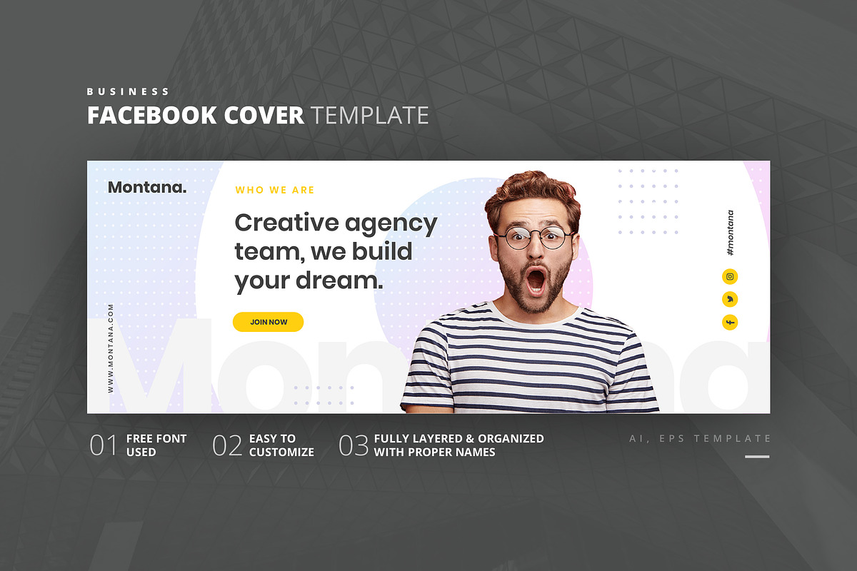 Business Facebook Cover Template, a Social Media Template by Youwes Template