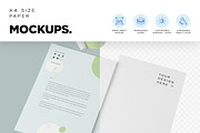 4 A4 Size Paper Mockups, a Product Mockup by DesignNeutrons (Thumbnail 3 of 6)