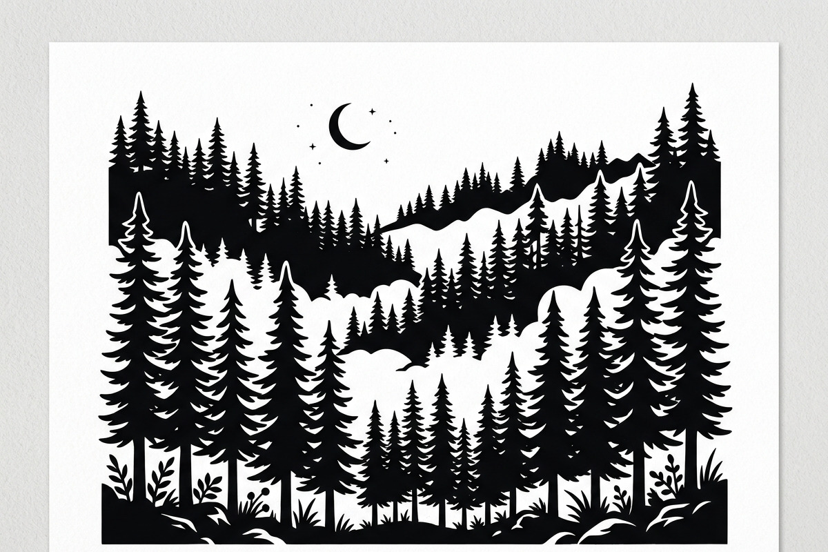 Majestic Pine Trees SVG, a Finance Illustration by Amazin_art (Photo 14 of 32)