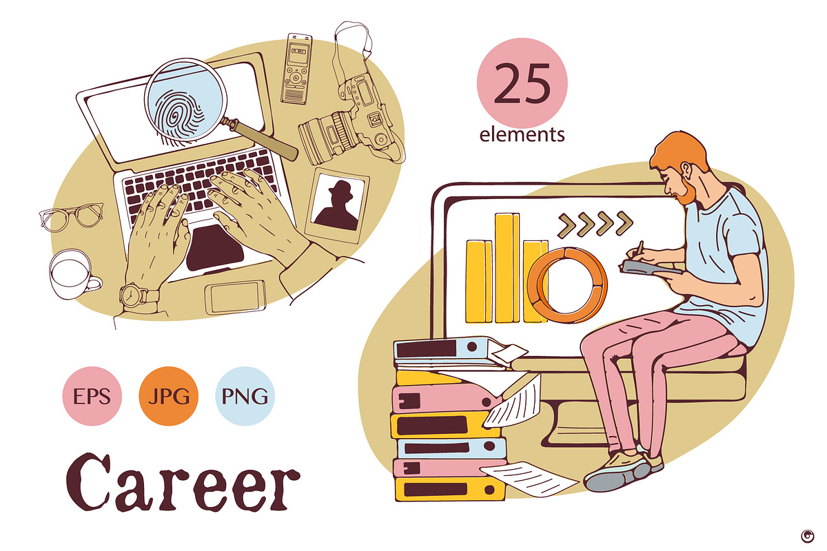 Career, a Person Illustration by Olillia (Photo 3 of 11)