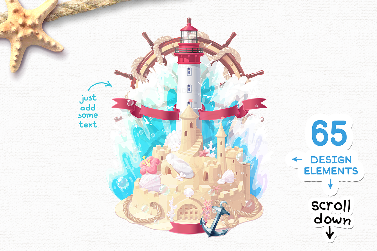 vector SET Sea mood, an Animal Illustration by WINDmade (Photo 5 of 6)