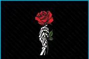 Skeleton Hand Holding A Red Rose, a Graphic by Creativeusart (Thumbnail 2 of 4)