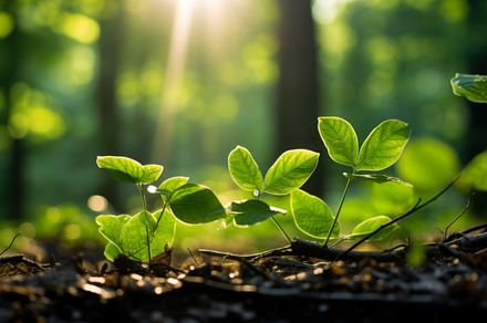 Beautiful branches with vivid green leaves on sunny bokeh background of greener, an Abstract Photo by Natalia Klenova's Shop