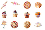 Cottagecore Baking Clipart, an Illustration by Designworld (Thumbnail 4 of 5)
