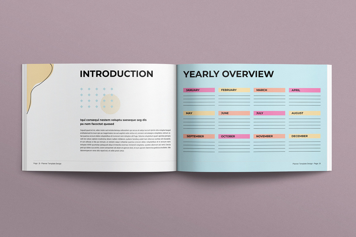 Planner Template Landscape, a Brochure Template by E-Type (Photo 2 of 7)