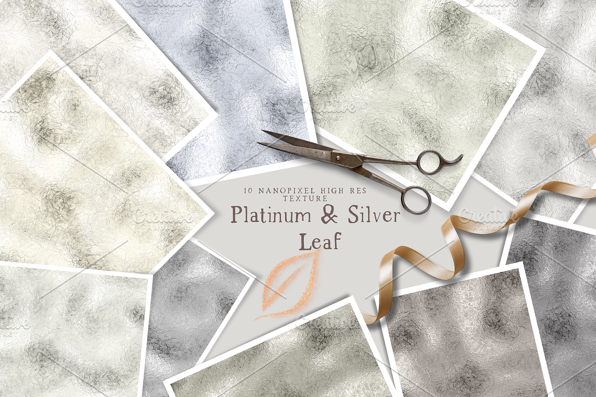 Platinum & Silver Foil Texture, a Texture Graphic by Debby Blooms (Photo 1 of 11)