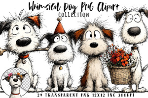 Whimsical Dog PNG Clipart, an Illustration by OK Design