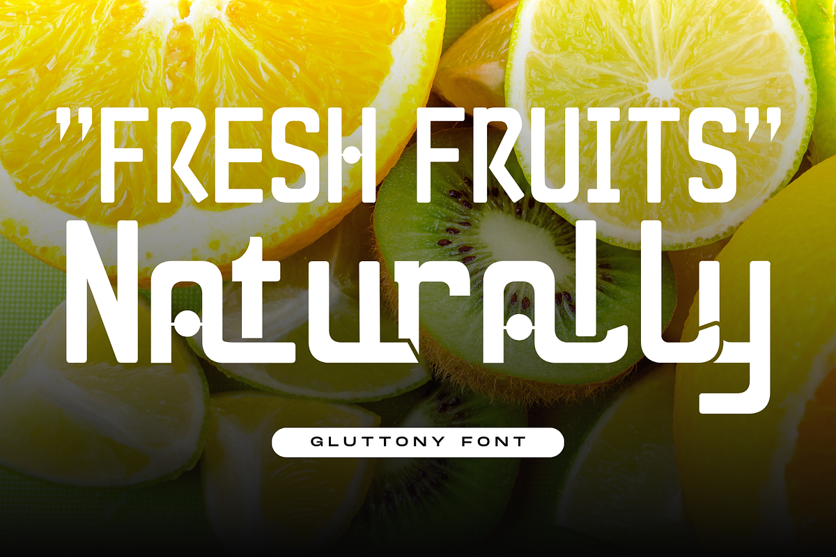 Gluttony Futuristic Font, a Sans Serif Font by 177Studio (Photo 5 of 8)