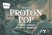Proton Pop - Mid Century Modern Font, a Serif Font by HipFonts (Thumbnail 1 of 10)