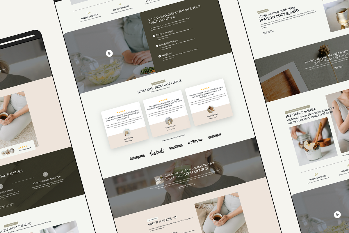 Wellness Ellen WordPress Divi 5, a WordPress Template by Lovely Confetti (Photo 2 of 6)
