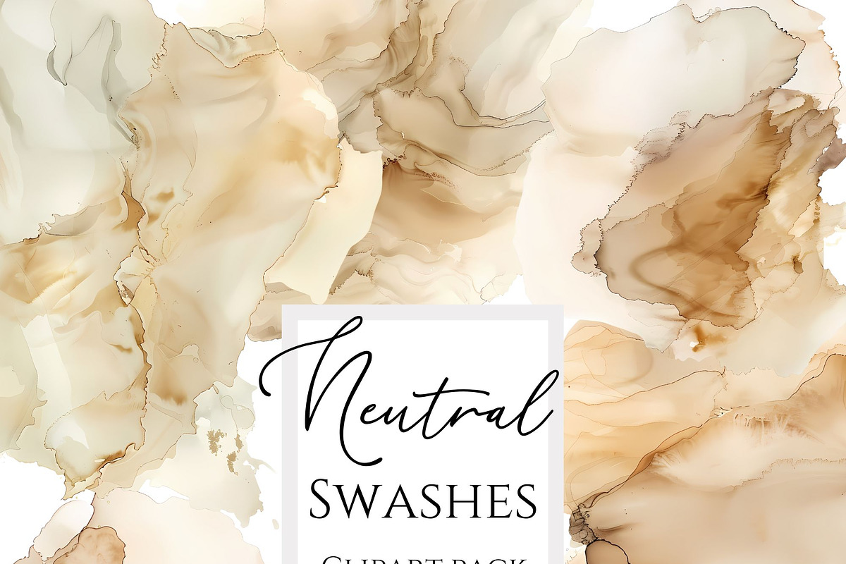 Neutral alcohol ink texture, Geode, a Texture Graphic by Invite to Clipart (Photo 1 of 3)