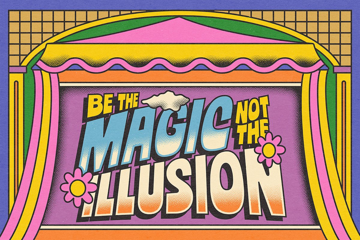 Magic Munchs - Psychedelic Font, a Sans Serif Font by The Native Saint Club (Photo 10 of 12)