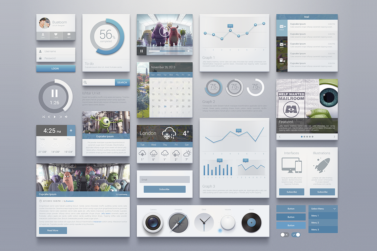 Ishtar Kit, an UI Kit Template by buatoom (Photo 1 of 5)