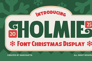 Holmie – Christmas Display Font, a Sans Serif Font by MaikoHatta