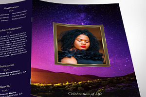 Vineyard Funeral Program Word 4 Pgs