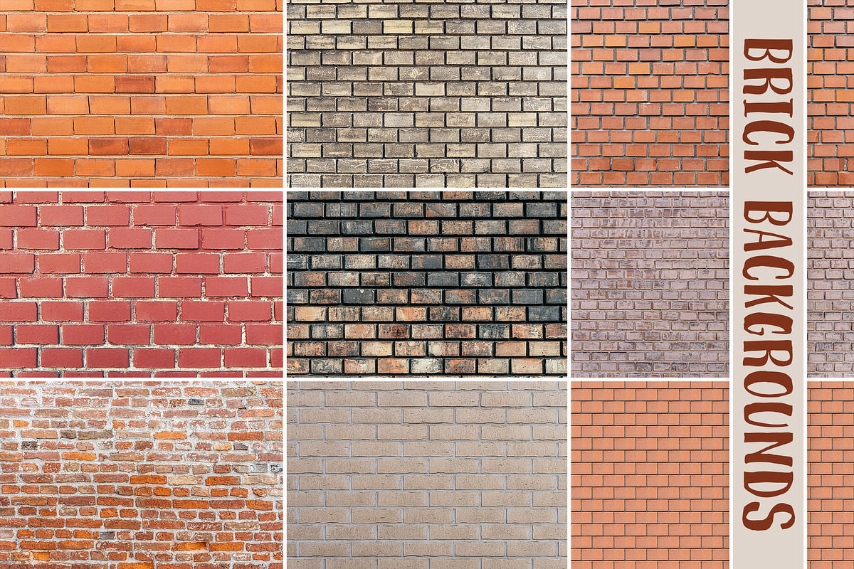 100 Brick Wall Backgrounds Pack, a Texture Graphic by pixaroma (Photo 11 of 13)