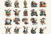 Quirky Christmas Santa Clipart, an Illustration by DreamCafeArt (Thumbnail 3 of 6)