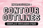 Contour Outlines Font, a Sans Serif Font by Fourteen Letter (Thumbnail 1 of 9)