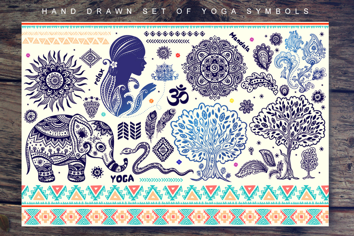 Set of yoga and tribal symbols, an Icon by Transia (Photo 1 of 2)