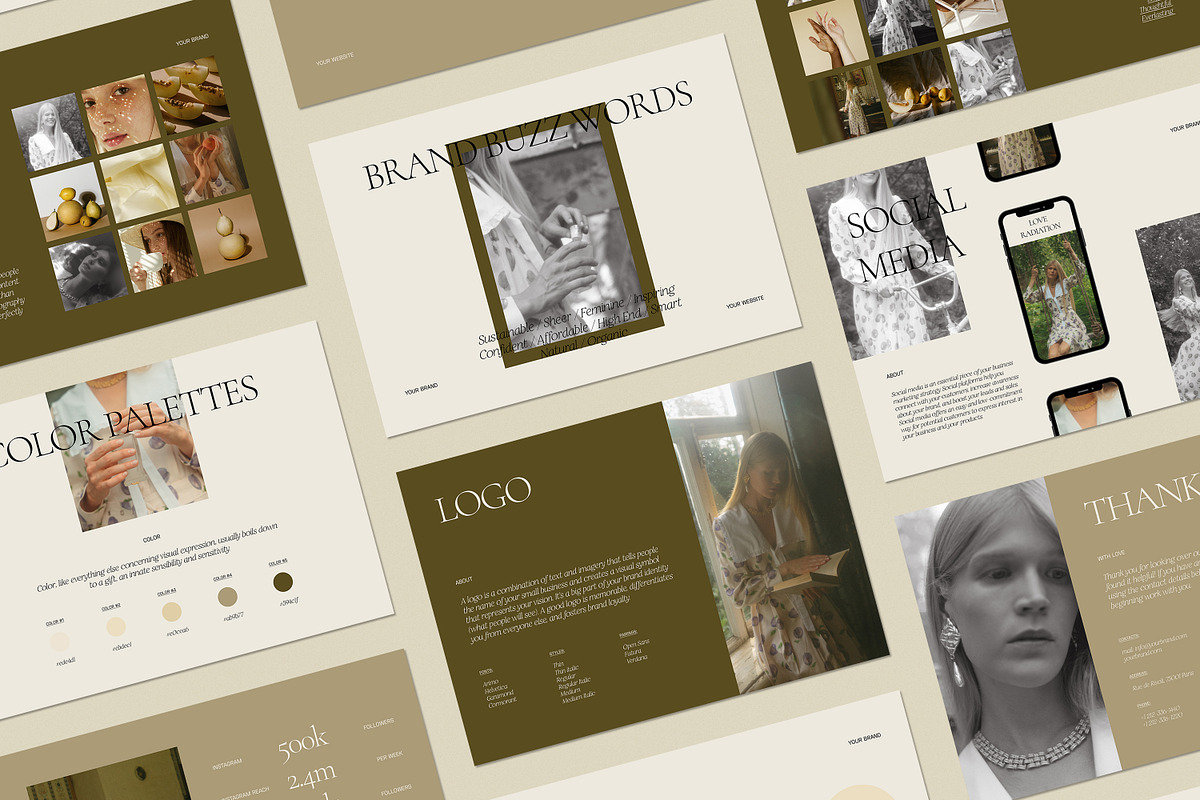 CANVA PS Brand Board Presentations, a Presentation Template by Love Radiation Studio (Photo 8 of 17)