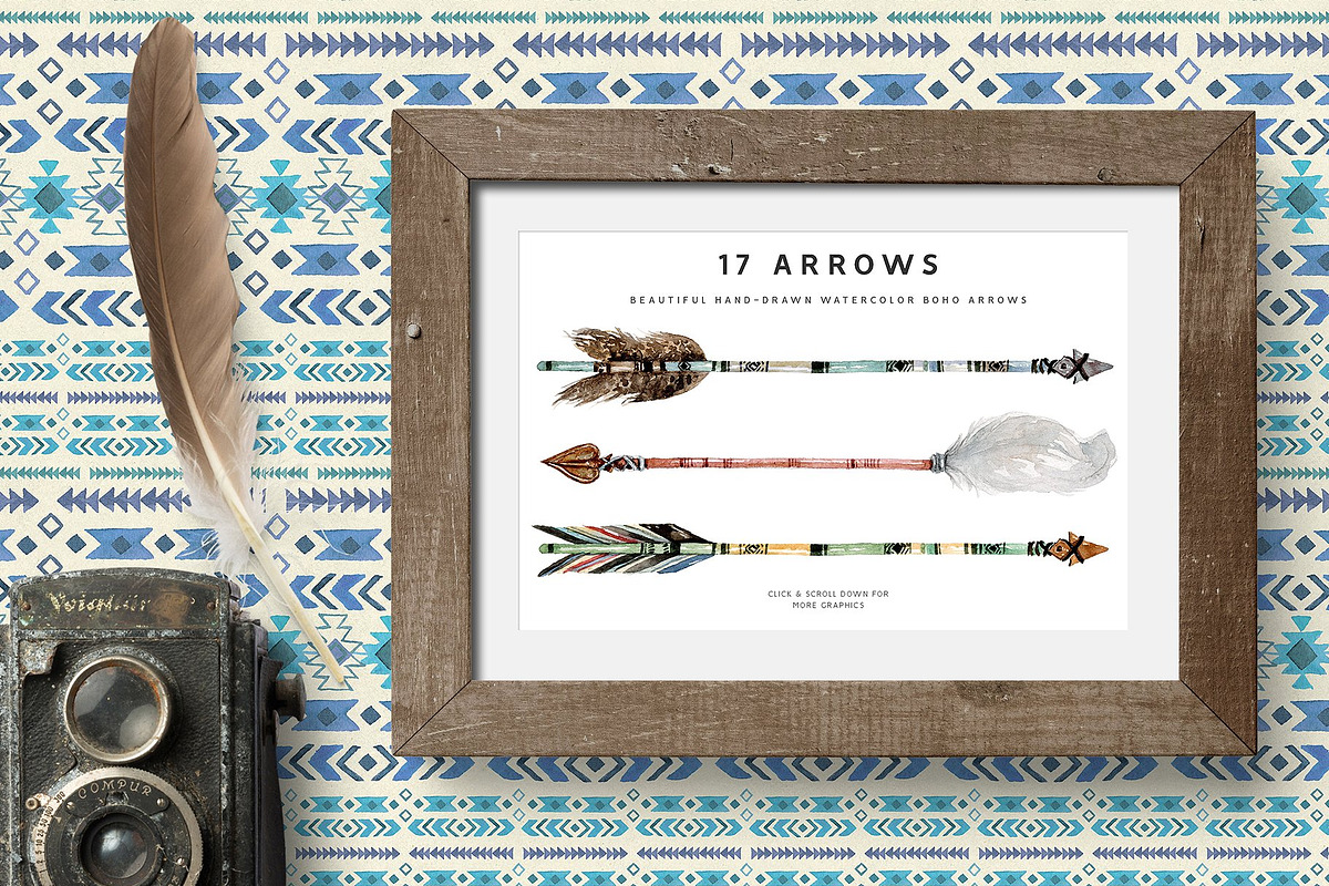 Watercolor Boho Wild Floral Set, a Decorative Illustration by Veris Studio (Photo 7 of 16)