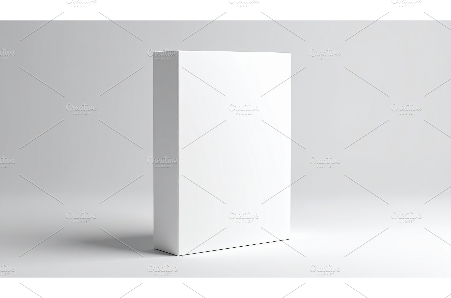 Minimalist blank white box standing, a Background Photo by Igor Tichonow