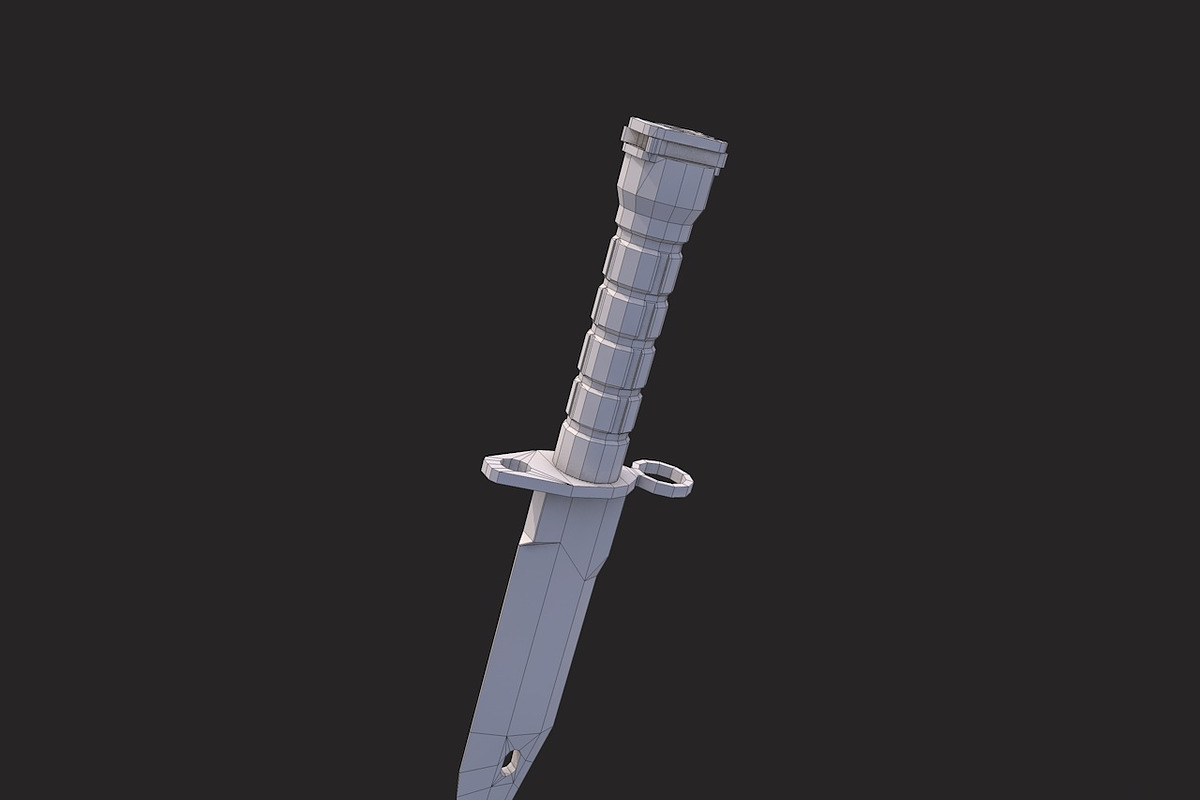 Low Poly M9 Bayonet, an Object 3D Model by CreativeeArt (Photo 7 of 8)