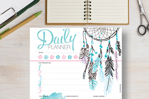 Daily Planner: Half Letter & Letter