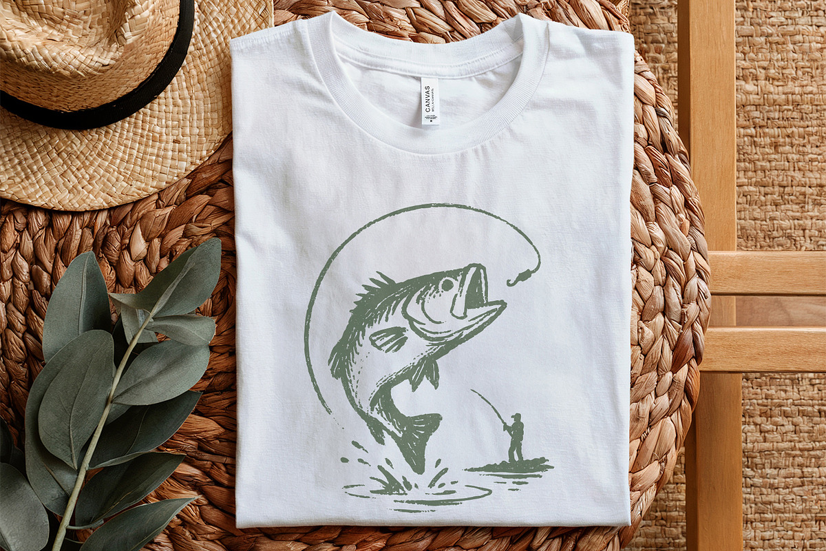 Bass Fishing PNG, Digital Download,, an Illustration by SharpMarketplace (Photo 5 of 9)