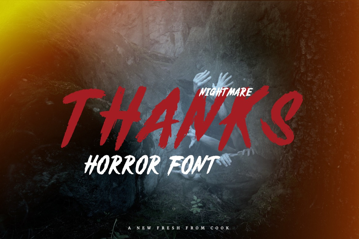Night Fears - Horror Font, a Font by Dhabee (Photo 5 of 10)