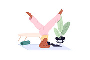 Pregnancy sport exercise, yoga set, a Person Illustration by PaperTrident (Thumbnail 12 of 12)