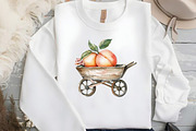 Watercolor Cute Peaches Garden Fruit, an Illustration by DreamCafeArt (Thumbnail 5 of 8)