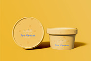 3d Two Ice Cream Paper Cups Mockup, a Cups & Container Mockup by The Rose Project (Thumbnail 2 of 3)