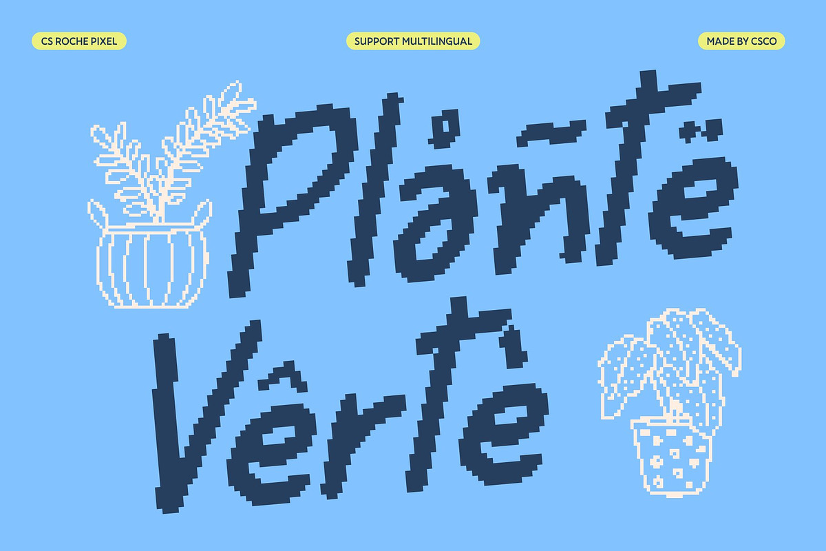 CS Roche Pixel, a Sans Serif Font by Craft Supply Co. (Photo 6 of 8)