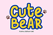 Cute Bear - Playful Display Font, a Handwritten Font by KiddoGlyphs Studio (Thumbnail 1 of 5)