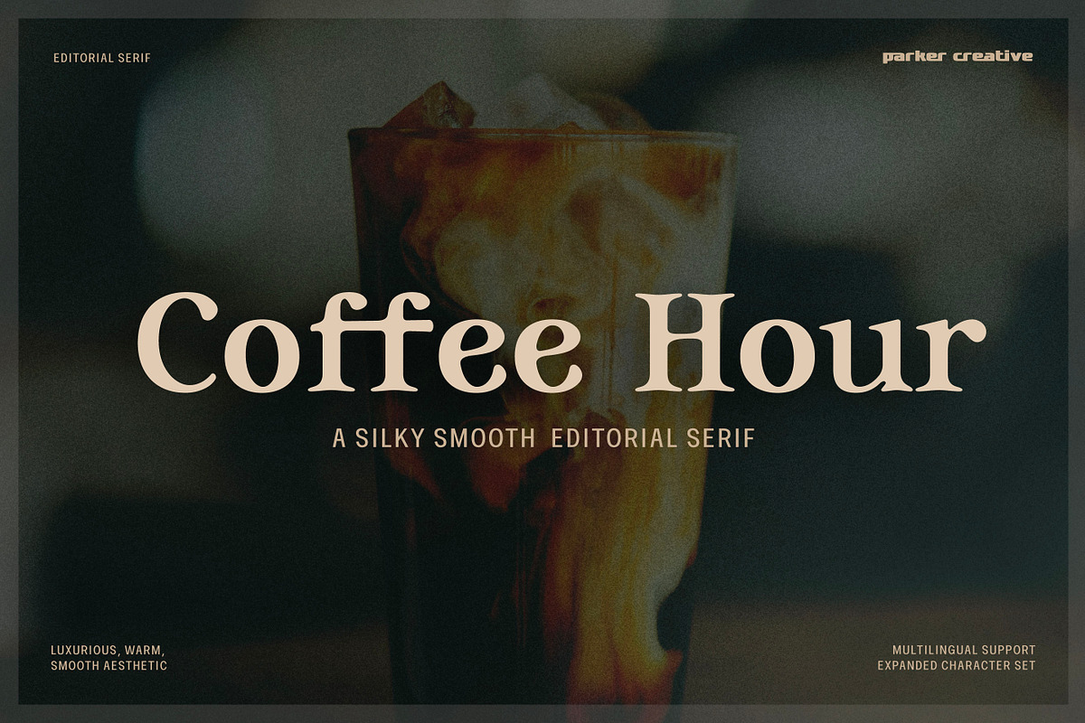 Coffee Hour | Cafe Branding Serif, a Serif Font by Parker Creative (Photo 1 of 9)