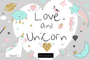 Love and Unicorn magic design