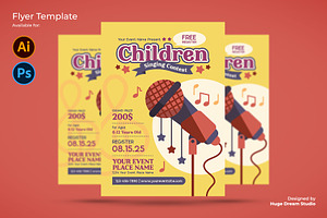 Children Singing Contest Flyer, a Flyer Template by Huge Dream Studio