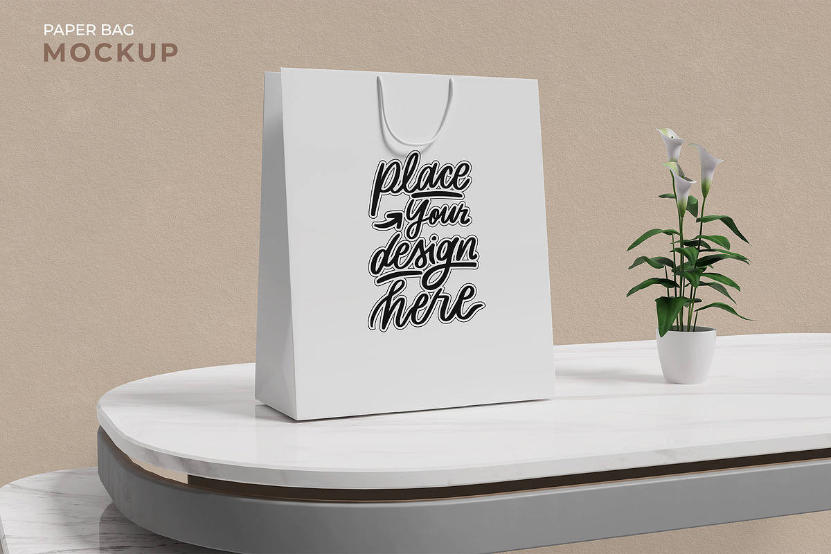 Paper Bag Mockup, a Packaging Mockup by My Mockup (Photo 3 of 7)