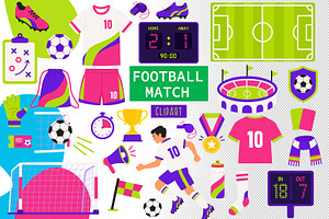 Football Match Vector Clipart Pack