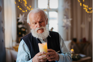 Front view of happy senior man with, a Person Photo by HalfPoint