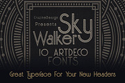 Skywalker - ArtDeco Typeface, a Font by Cruzine (Thumbnail 4 of 5)