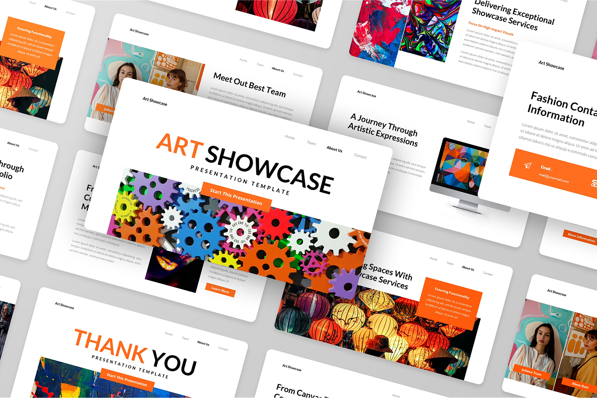Modern Art Showcase Powerpoint, a Presentation Template by Annora Studio (Photo 5 of 5)