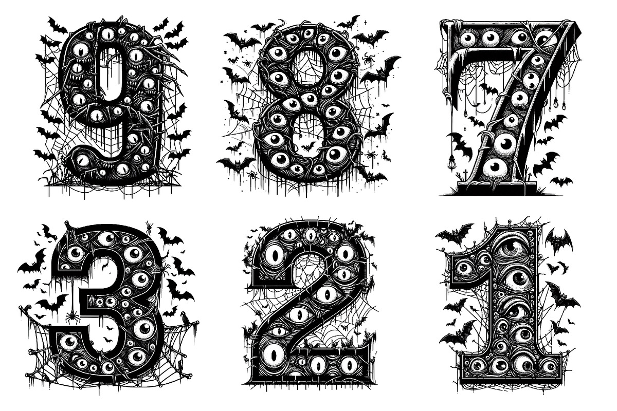 Black Halloween Alphabet  PNG, an Illustration by Daily.Designs (Photo 3 of 4)