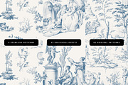 Toile De Jouy Design Collection, a Decorative Illustration by Century Library (Thumbnail 3 of 17)